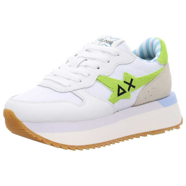Sun68 Sneaker Big Stargirl Sponge bianco/lime - Bild 1