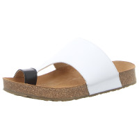 Haflinger Zehentrenner Bio Anka weiß/schwarz