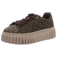 Tamaris Schnürschuhe olive leopard