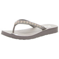 Skechers Zehentrenner Meditation - Lucky O taupe/rhinestone