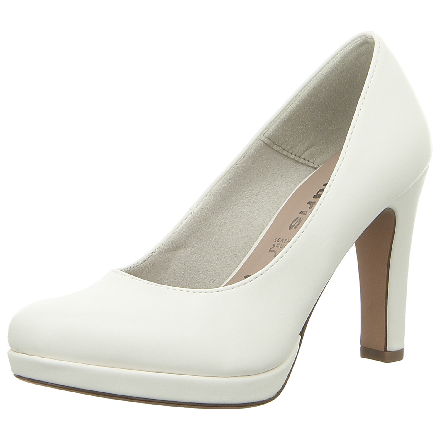 High matt white Tamaris Heels | Leifer Schuhmode
